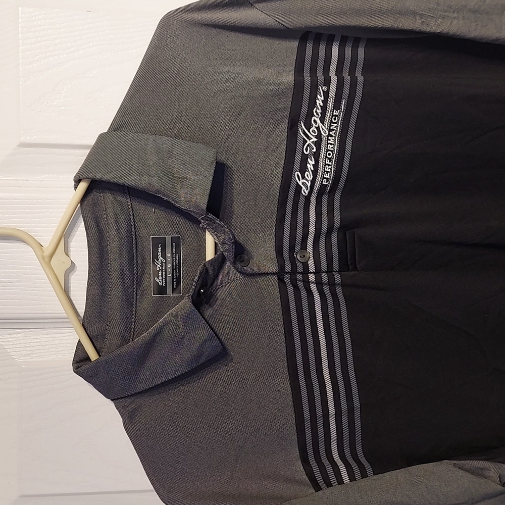 Ben Hogan Performance Golf Polo Shirt Men's Black Short Sleeve Large
